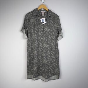 NWT Philosophy Tencel Shirt Dress Women’s Brushed Size Small Cougar Gray Green